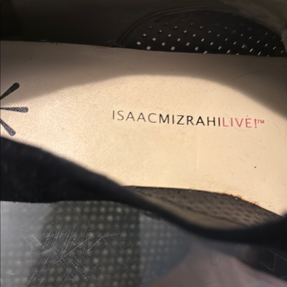 Black Perforated Flats with Lace-Up Design - Picture 2 of 5